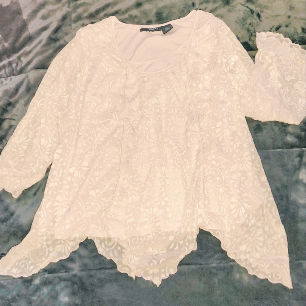 Denim 24/7 Sheer Blush Blouse